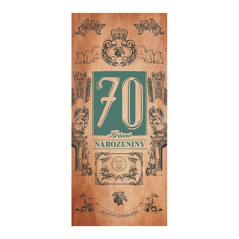 Gift Milk Chocolate for a Man's 70th Birthday