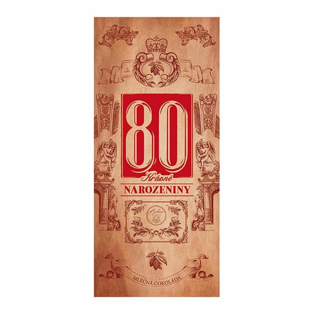 Milk Chocolate Gift for a Man's 80th Birthday