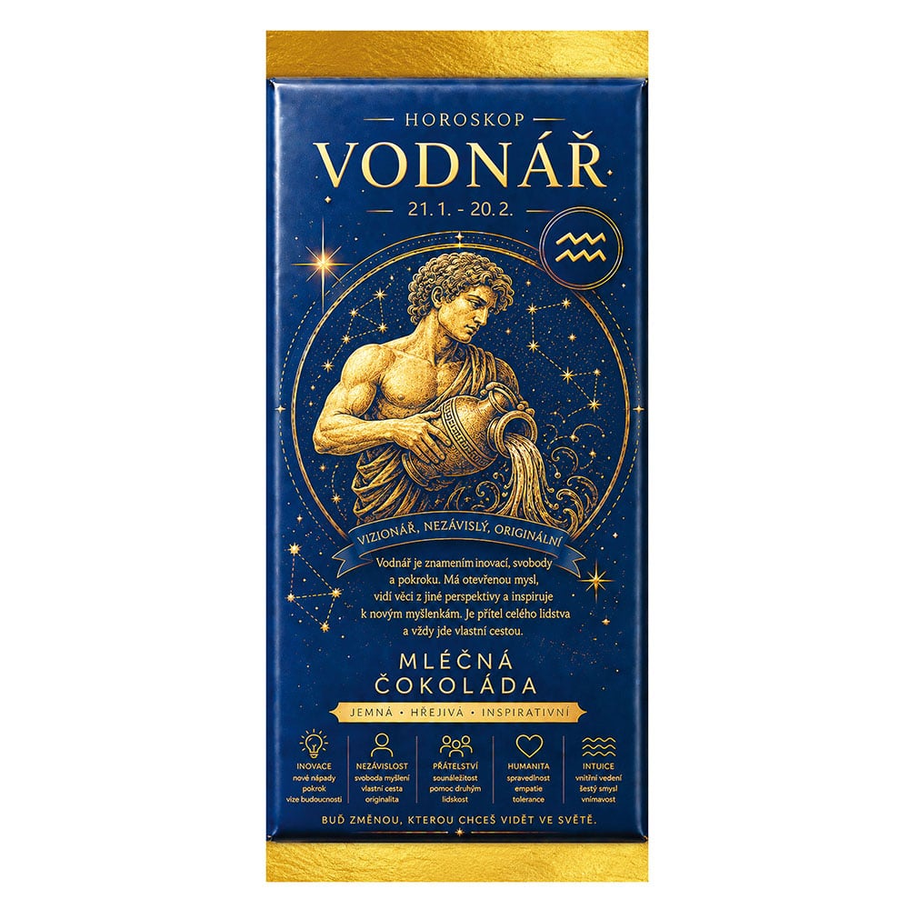 Aquarius Zodiac Milk Chocolate Gift, 100 g