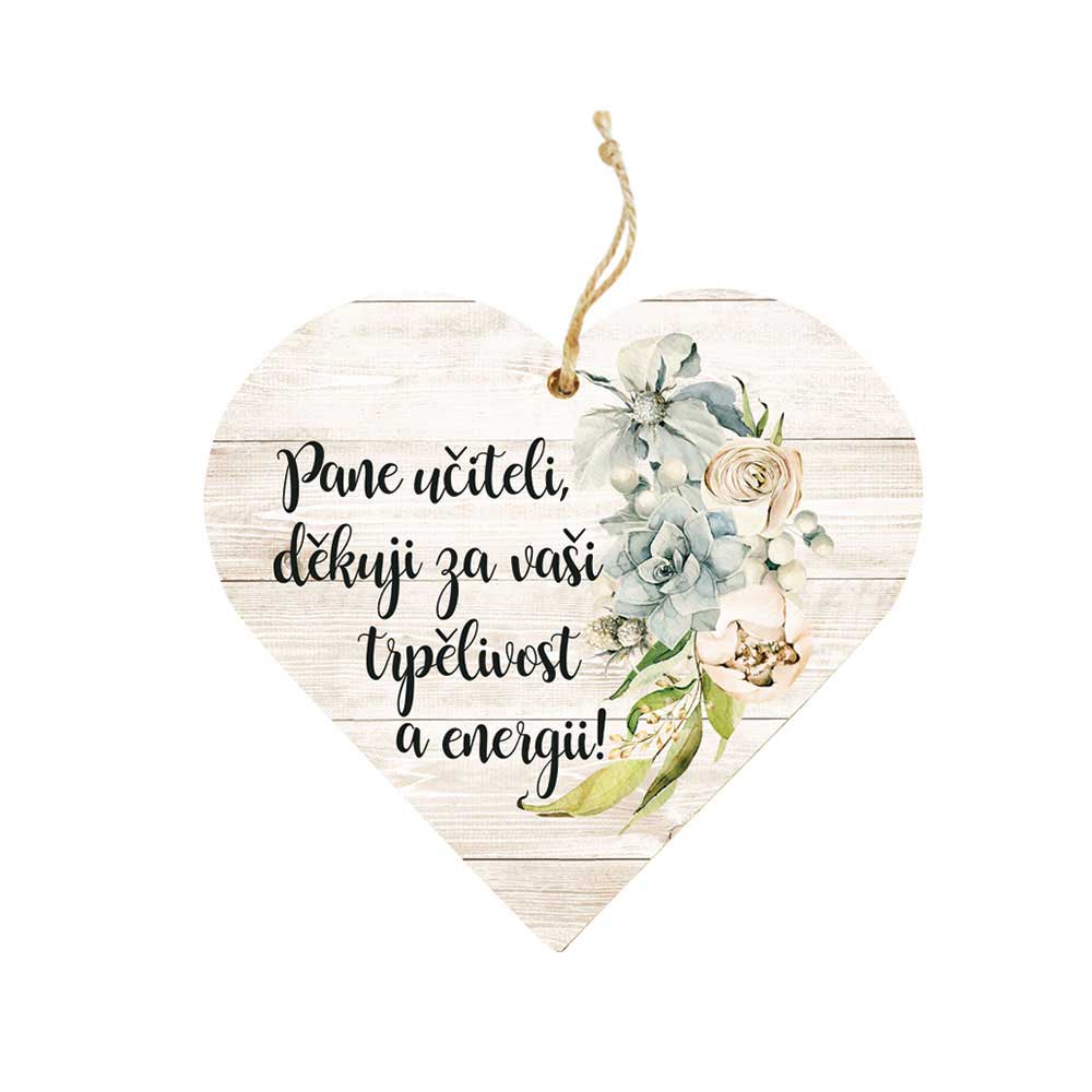 Decorative Wooden Heart for a Teacher