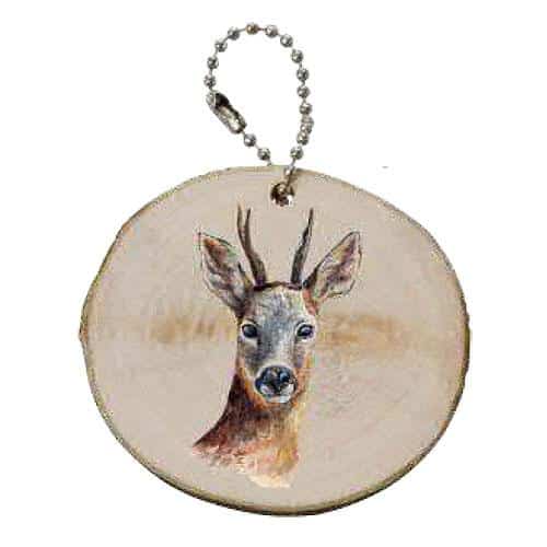 Wooden Keychain for Hunters – Roe Deer