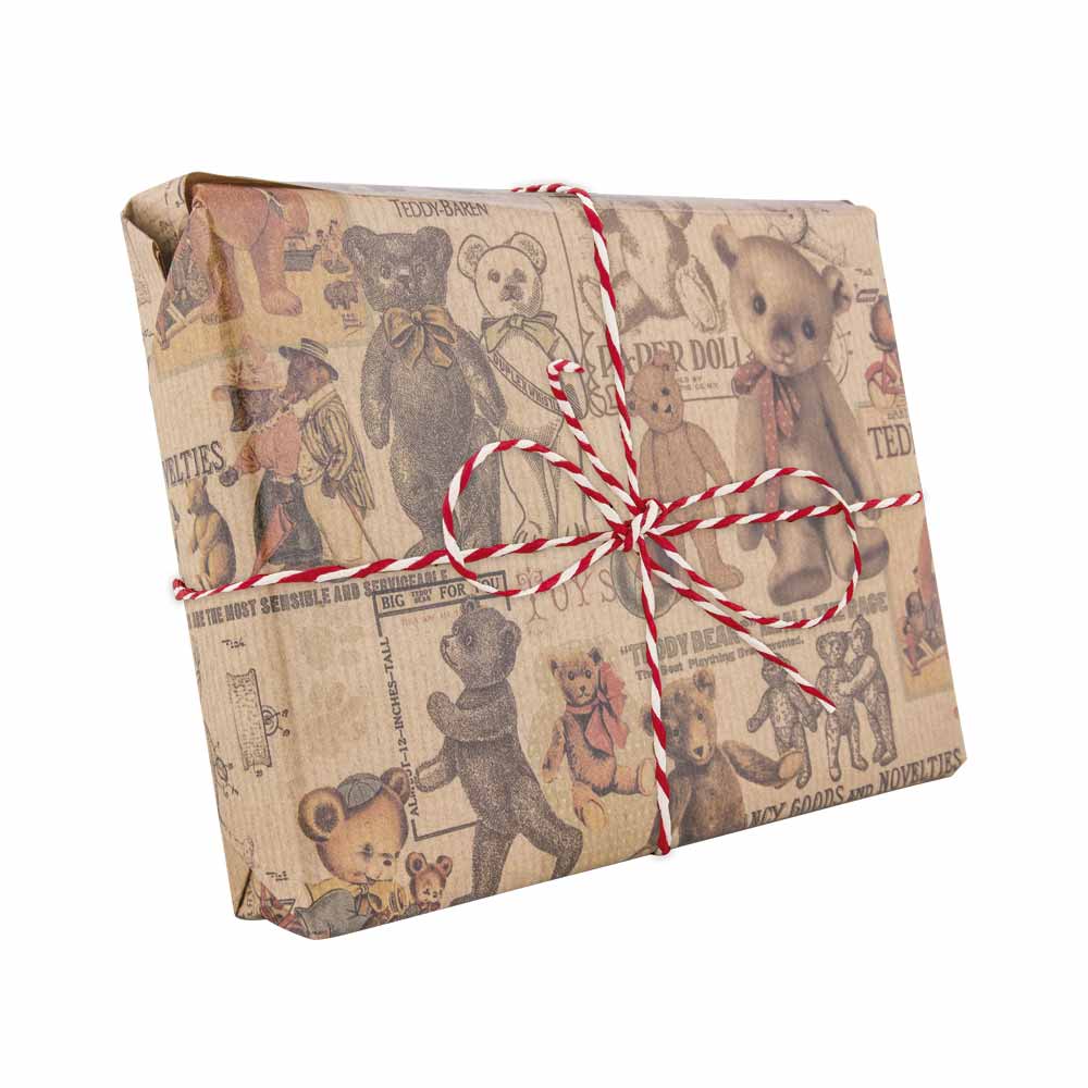 Christmas Wrapping Paper, 4 A2 Sheets – Teddy Bears