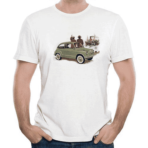Fiat 500 Retro Print T-shirt