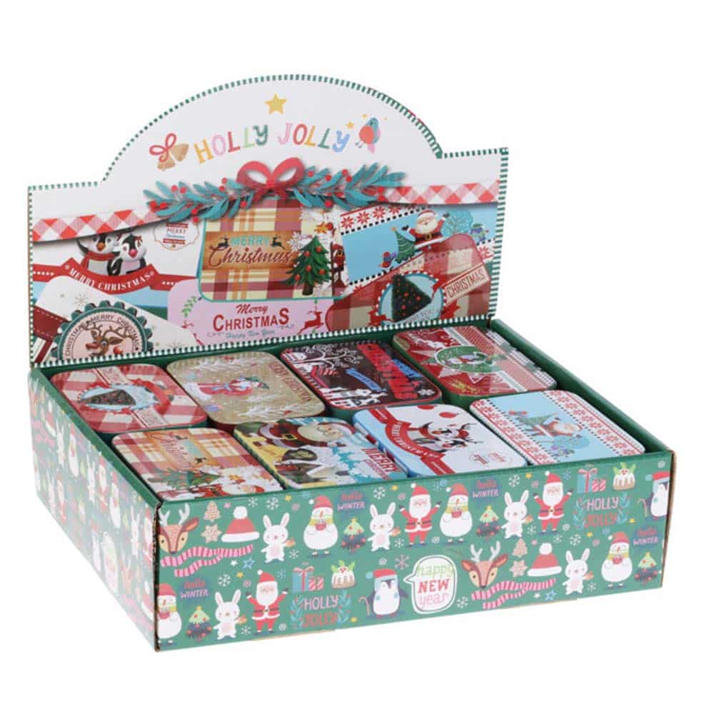 Christmas Chocolate Candies in a Tin Box, 6 Pieces