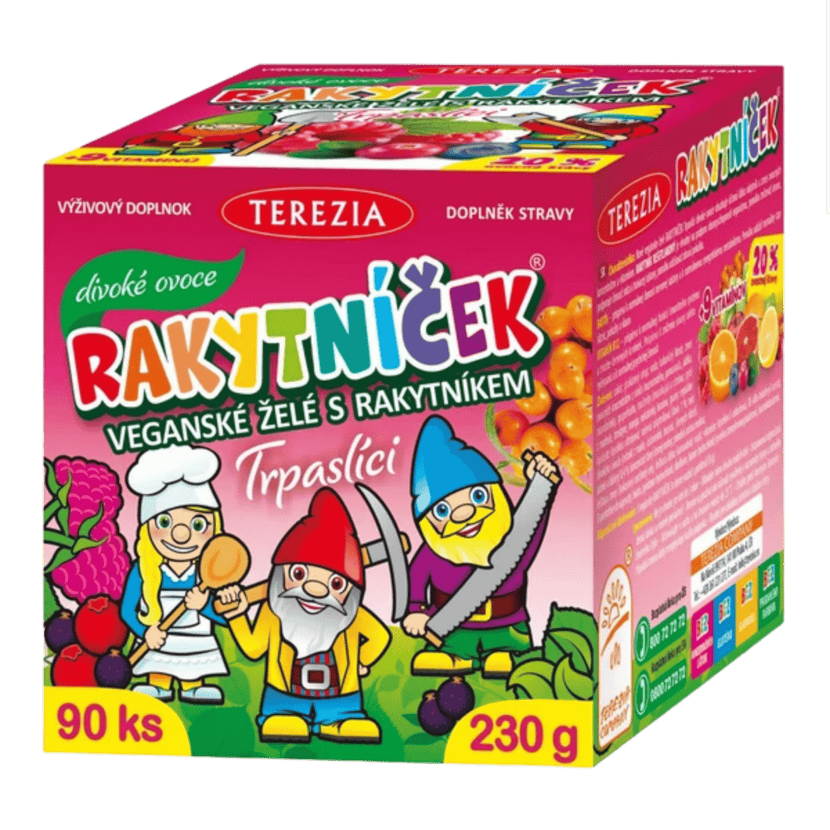 Terezia Rakytnicek Vegan Fruit Gummies Wild Berries / Rakytnicek veganske ovocne zele Divoke bobule