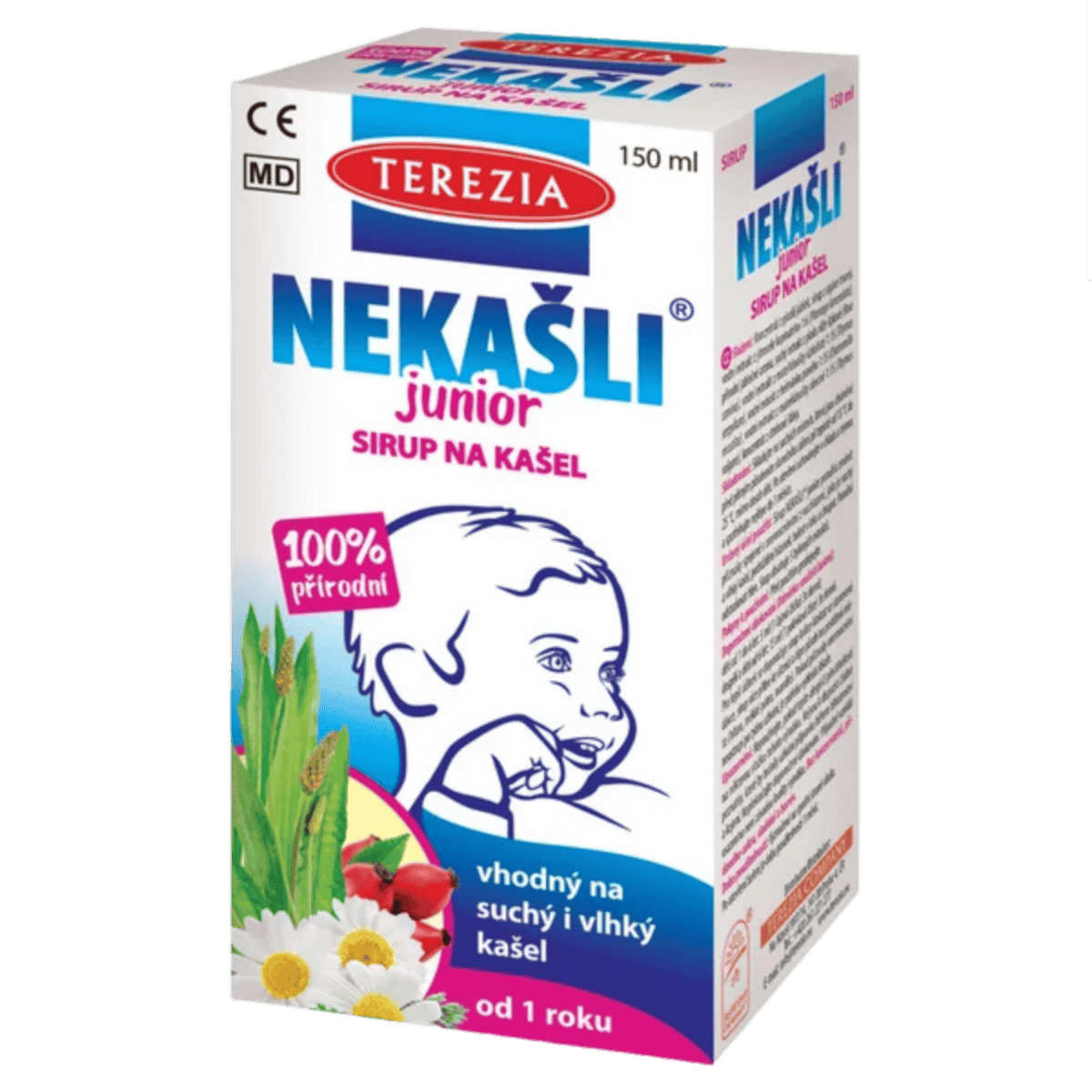 Terezia Stop Cough NEKASLI Junior Herbal Syrup / NEKASLI Junior bylinny sirup proti kasli