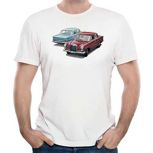 Retro T-shirt with a Vintage Mercedes Car Print