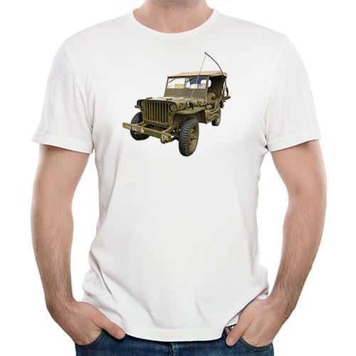 Retro T-shirt with Jeep Willys Print