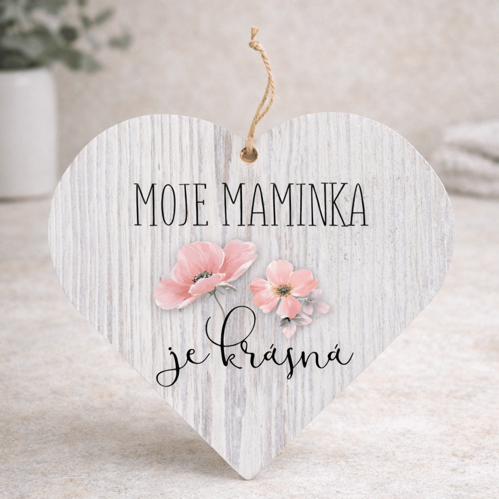 Scented Wooden Heart for Mum