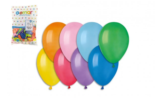 Balonky nafukovací 8" Karneval pastel 100 ks v sáčku