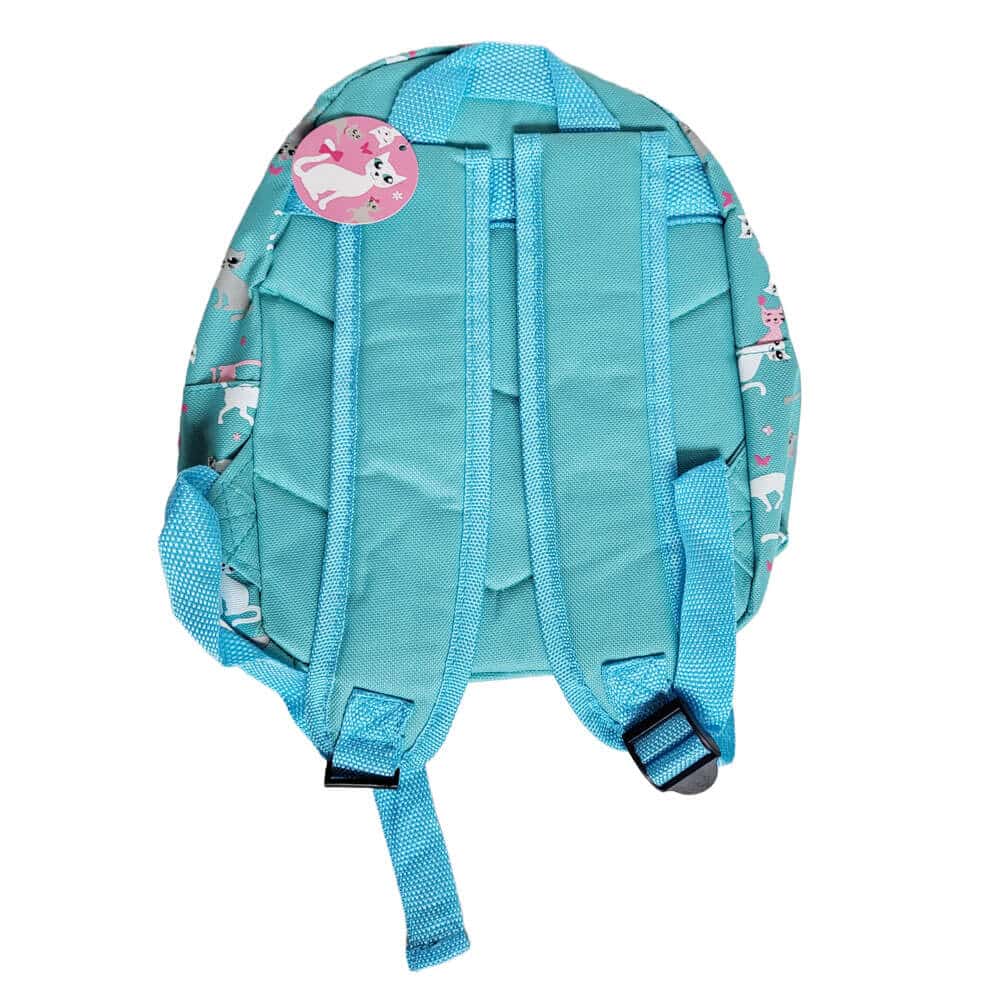 Children's Backpack – Turquoise with Cats