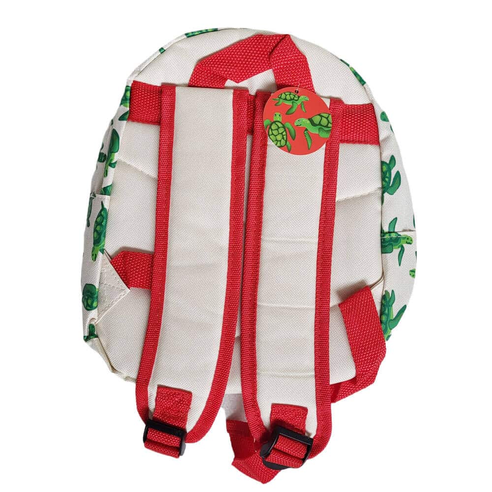 Children's Beige Backpack with Turtles