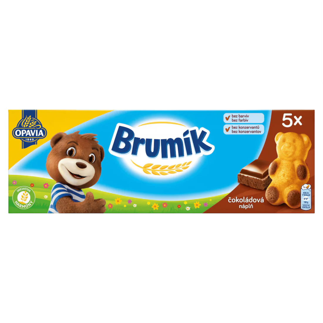 Opavia Brumik Sponge Cakes with Chocolate Filling Box / Brumik piskotove dortiky s cokoladovou naplni Box