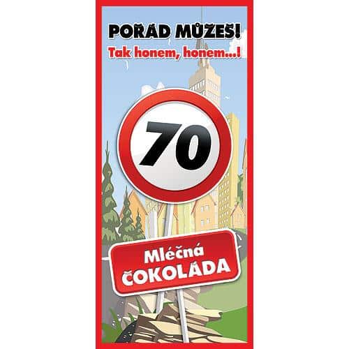 Milk Chocolate 100 g for a 70th Birthday – All the Best