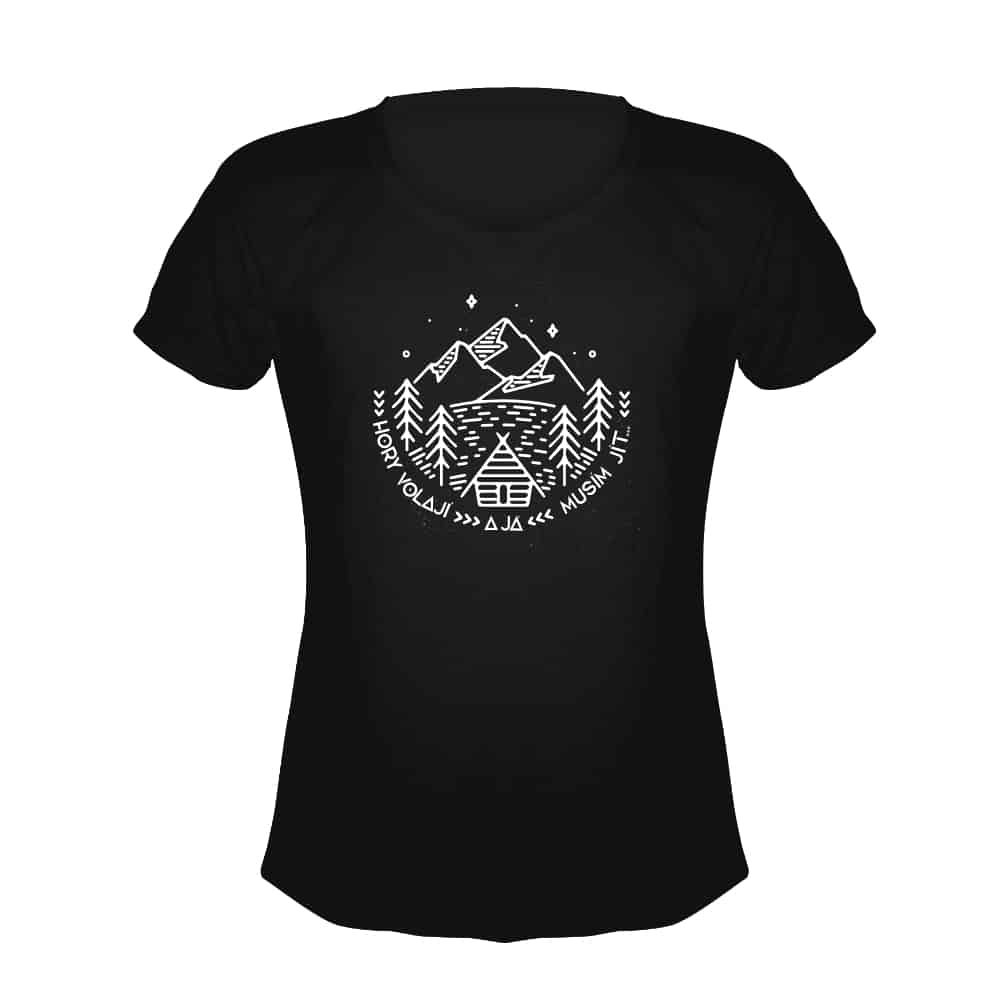 Women's Black T-Shirt – Mountains Are Calling