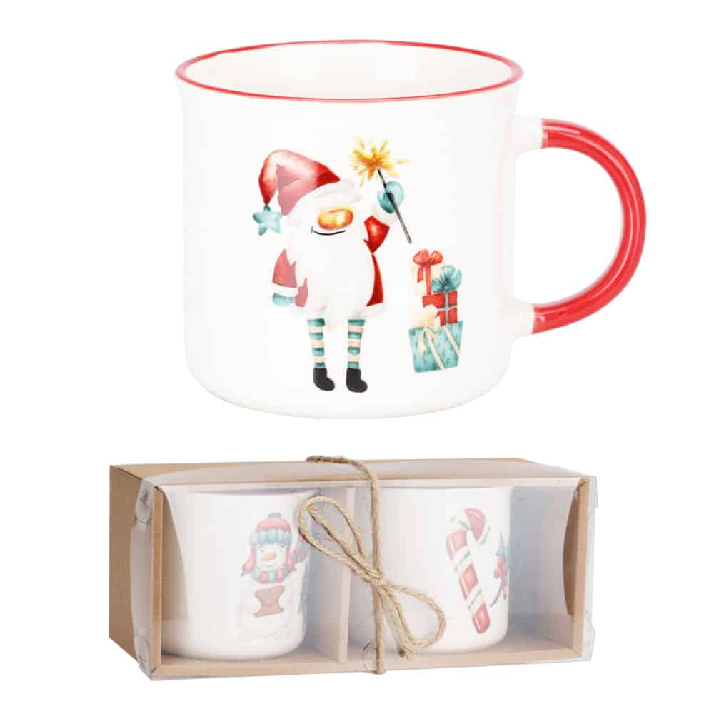 Gift Set of 2 Ceramic Mugs