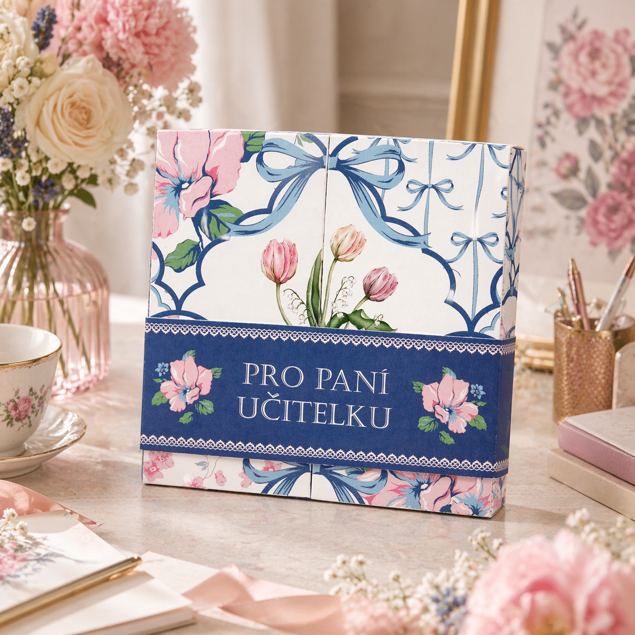 Interactive Tea Gift Set with a Thank-You Message for a Teacher