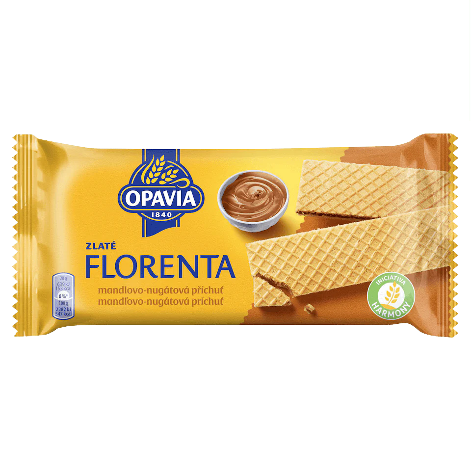 Opavia Zlate Florenta Almond & Nougat Wafers / Zlate Florenta mandle a nugat
