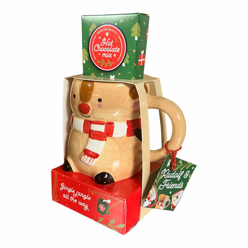 Christmas Hot Chocolate Mug Gift Set – Santa’s Friends