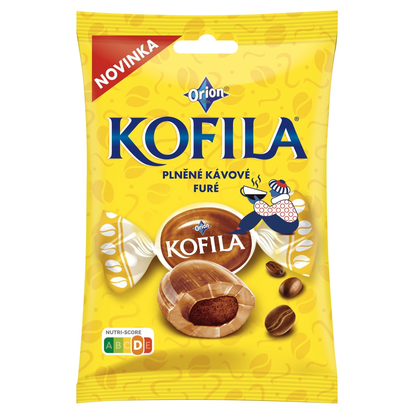 Orion Kofila-Bonbons mit Kaffeegeschmack und Kakao-Kaffee-Füllung / Kofila bonbony s prichuti kavy a kakaovo-kavovou naplni
