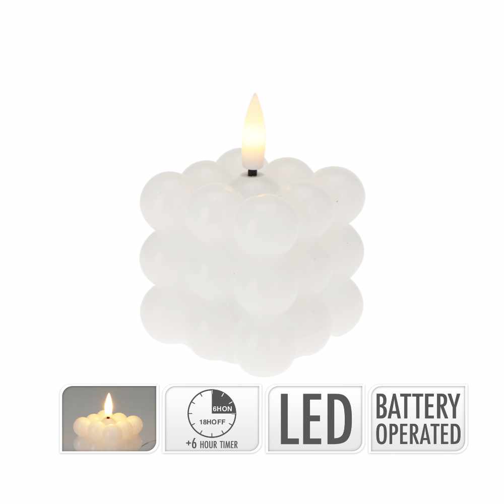 LED Bubble Cube Candle