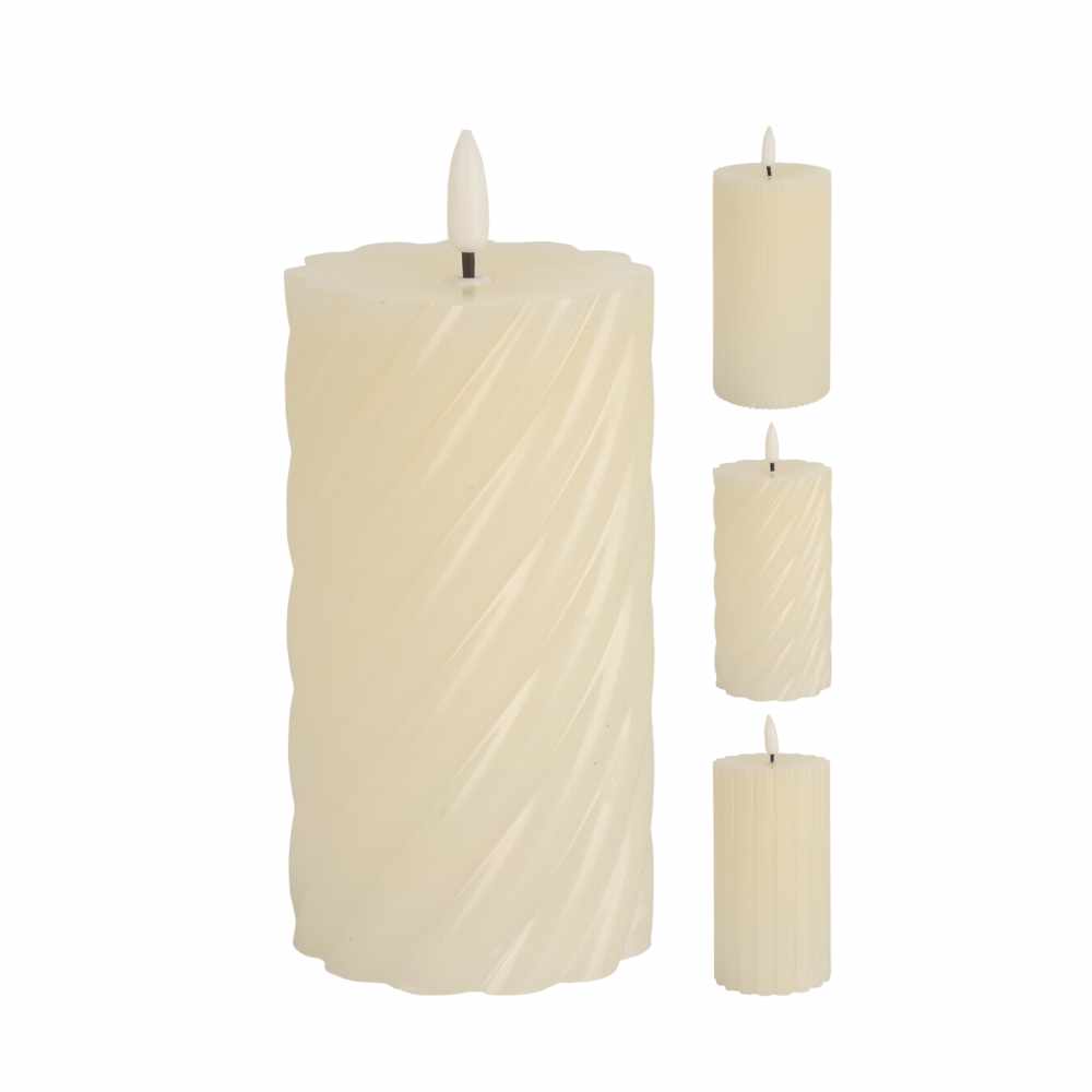 Large White LED Candle