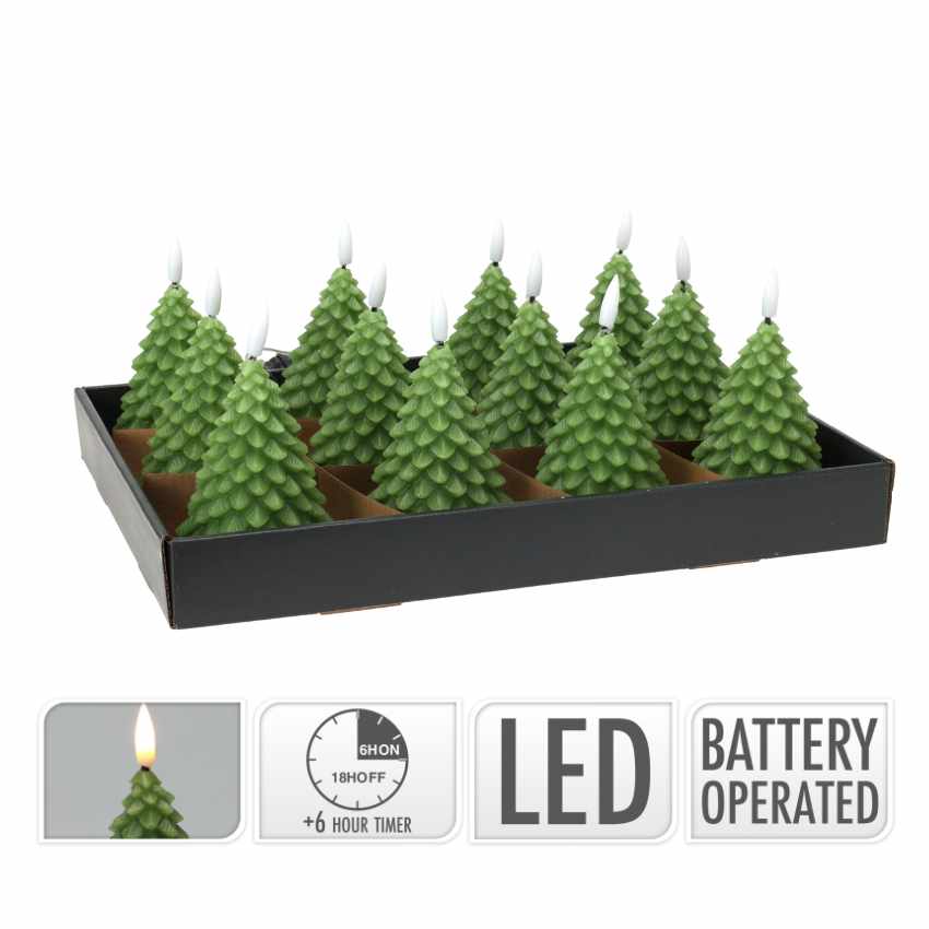 Tree-Shaped LED Candle