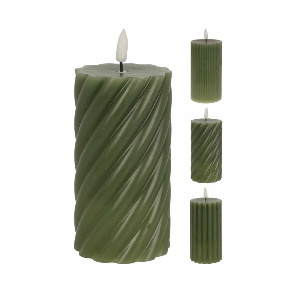 Large Green LED Candle