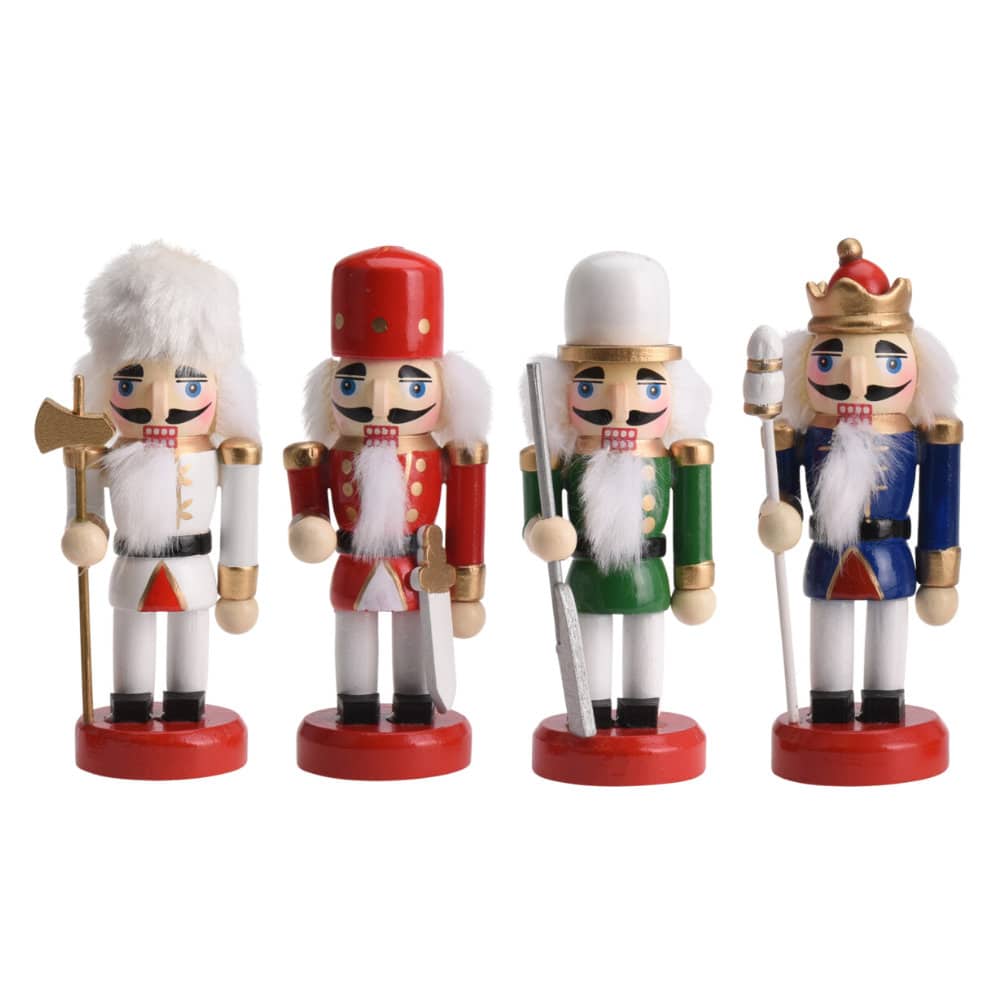 Wooden Christmas Nutcracker Tree Ornament, 9 cm