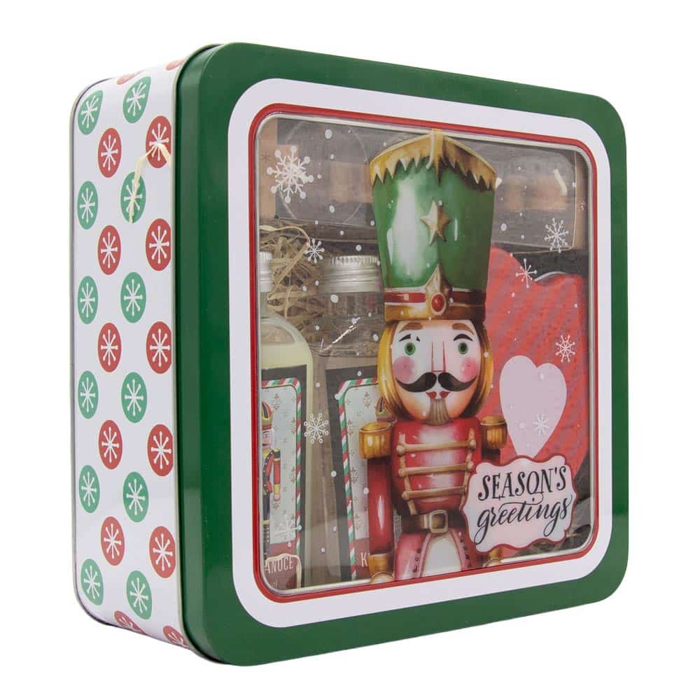 Christmas Nutcracker Gift Set in a Tin Box