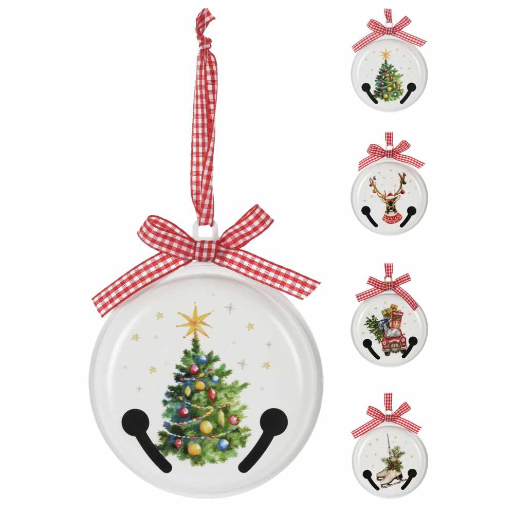 Christmas Tin Bell Ornament