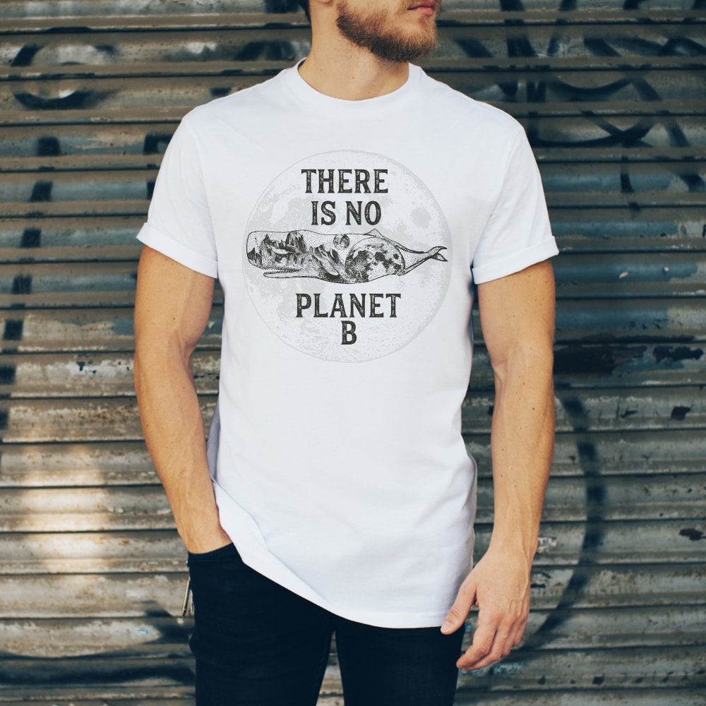 Men's T-shirt with No Planet B Print