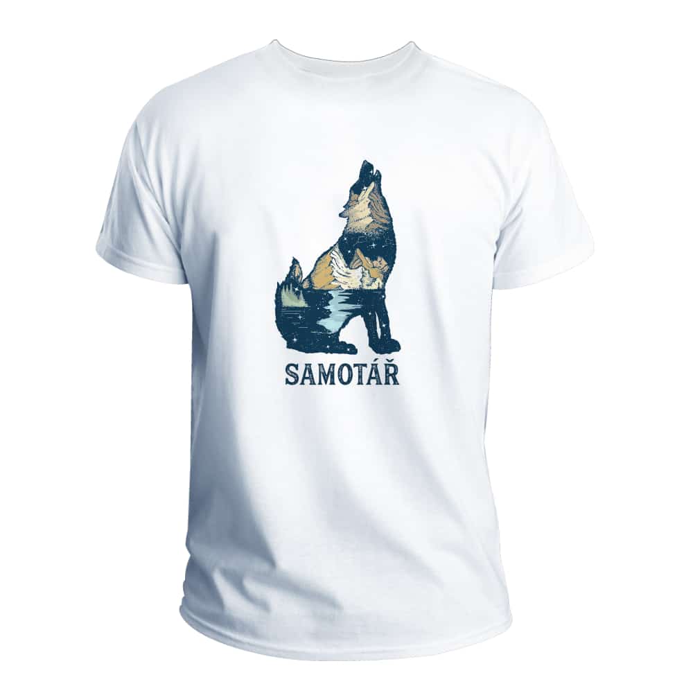 Men's T-shirt with Wolf Print – Loner