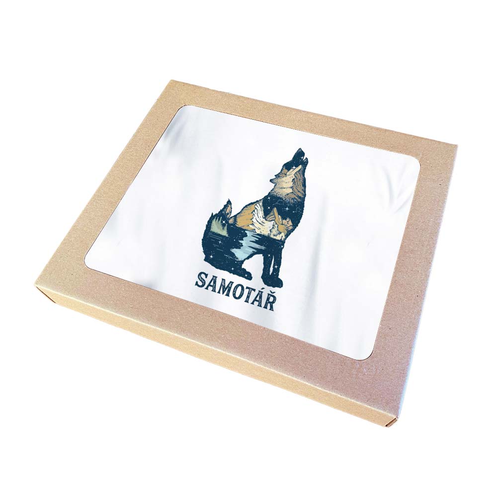 Men's T-shirt with Wolf Print – Loner