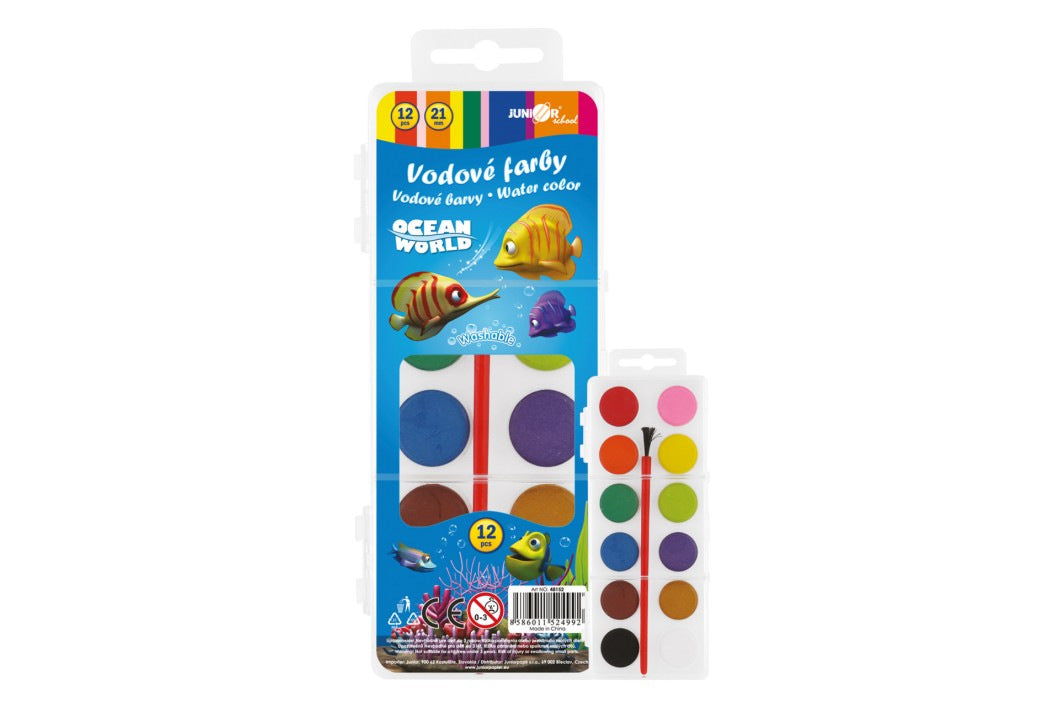 Pastelky Ocean World trojhranné/12 ks