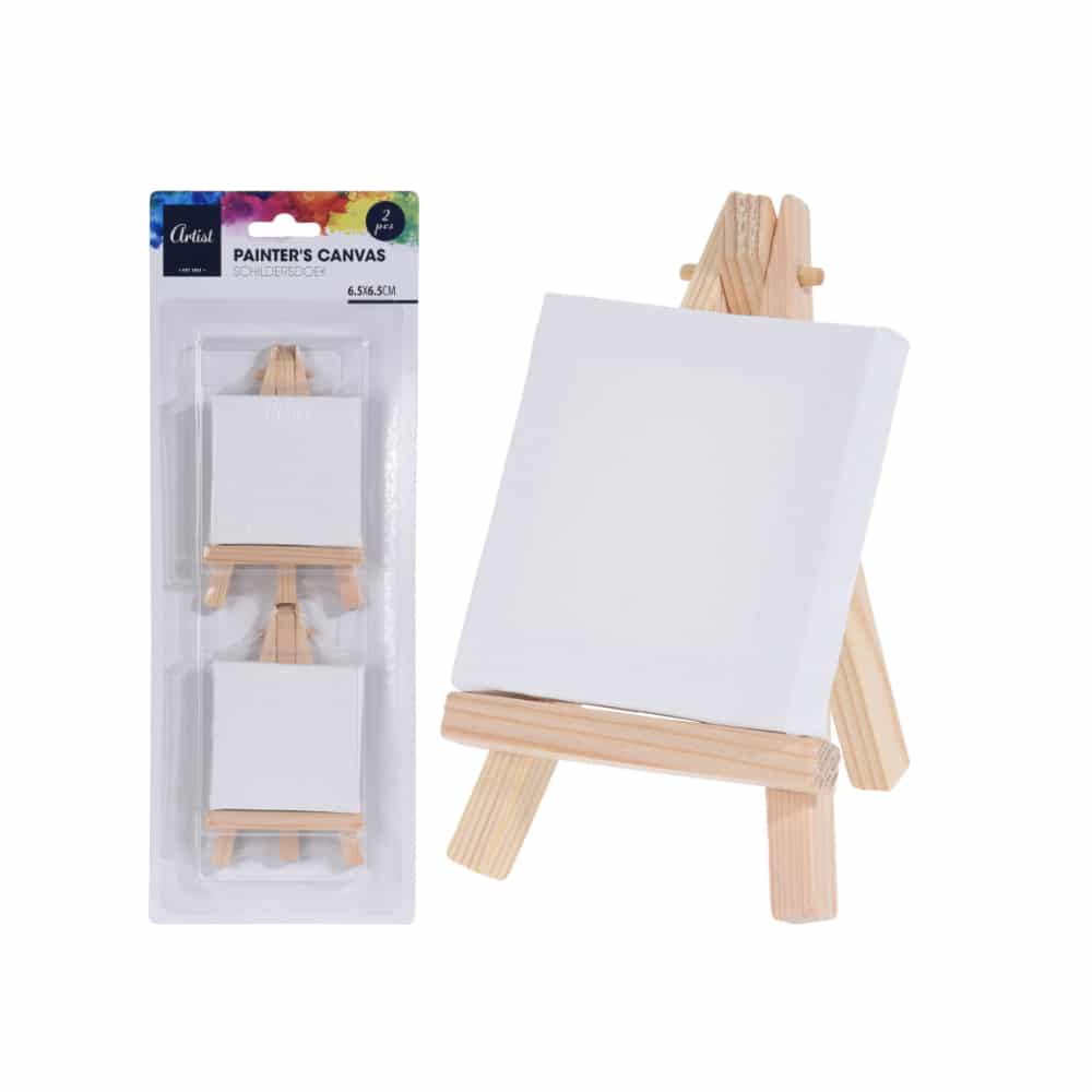 Mini Painting Easel with Canvas
