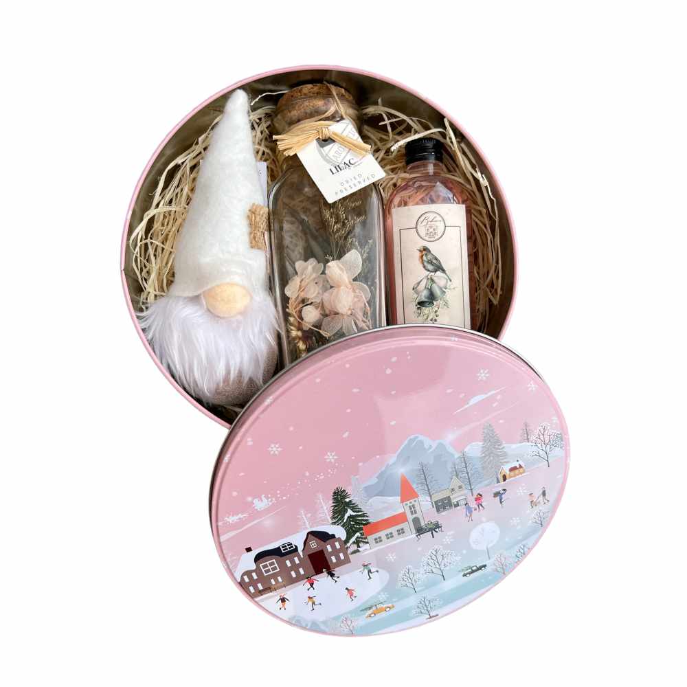 Christmas Village Metal Gift Box