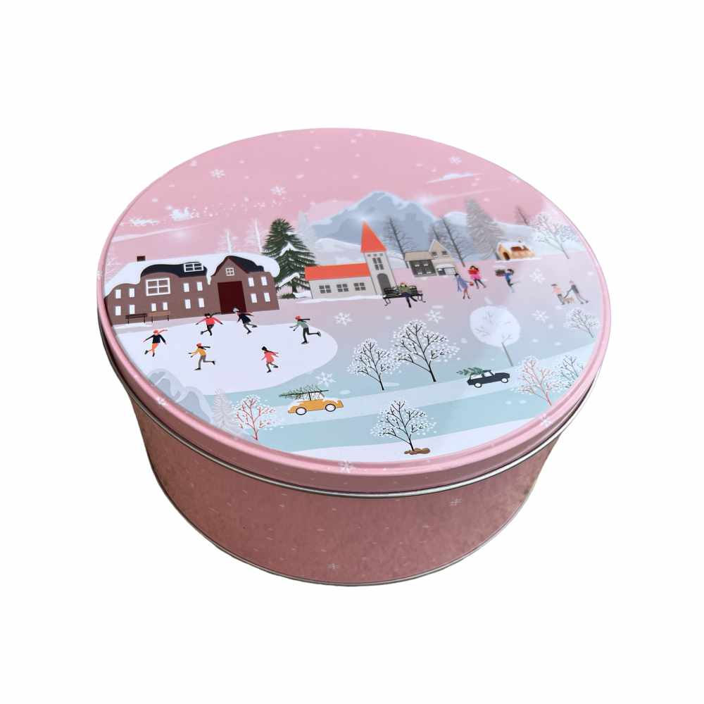 Christmas Village Metal Gift Box