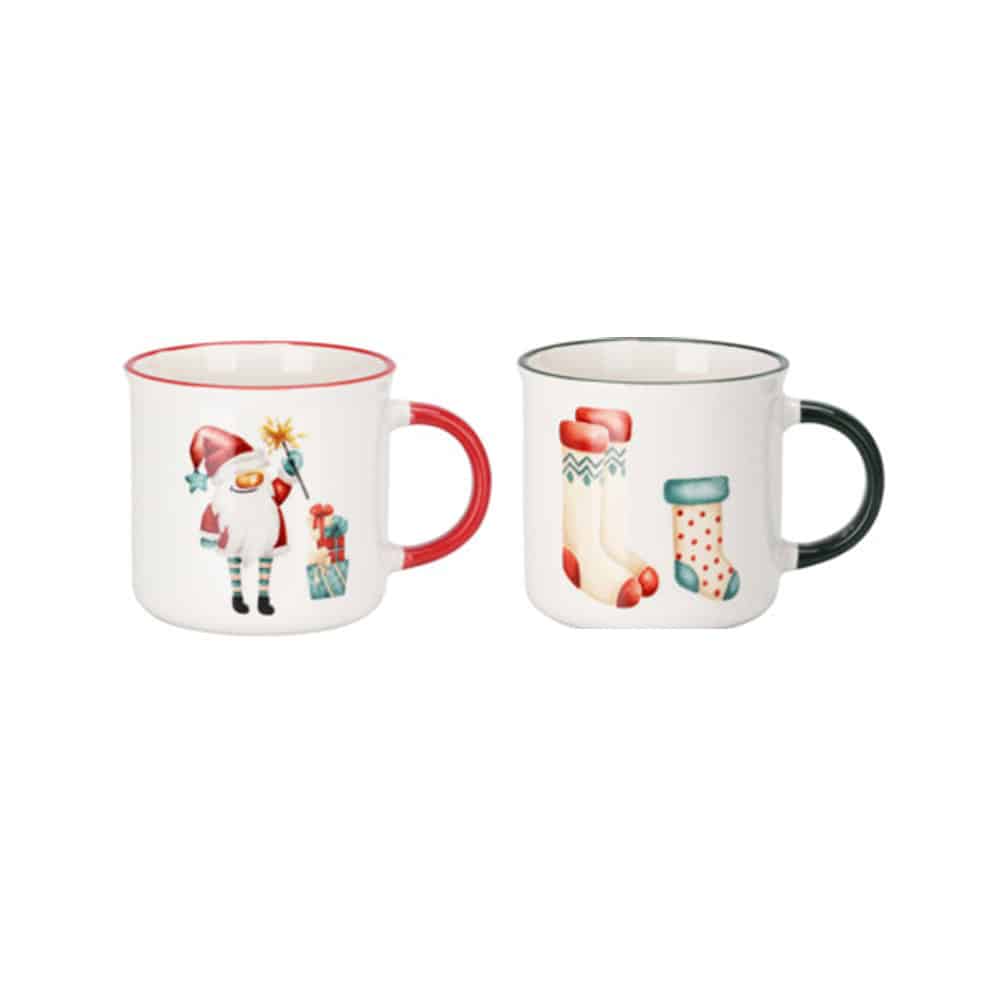 Gift Set of 2 Ceramic Mugs