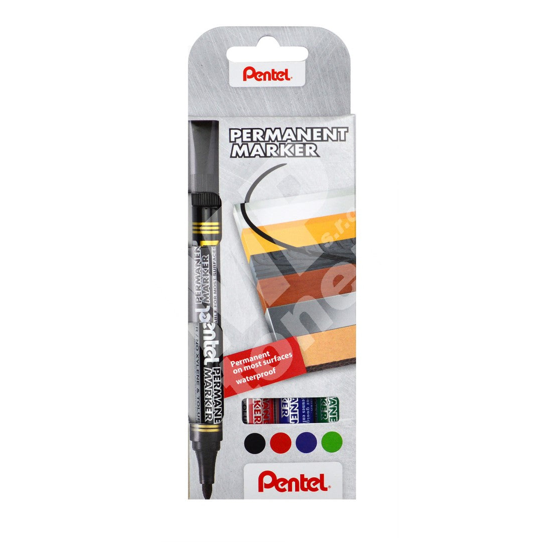 Popisovač Pentel Permanentní N850 - základní barvy 4 ks / sada
