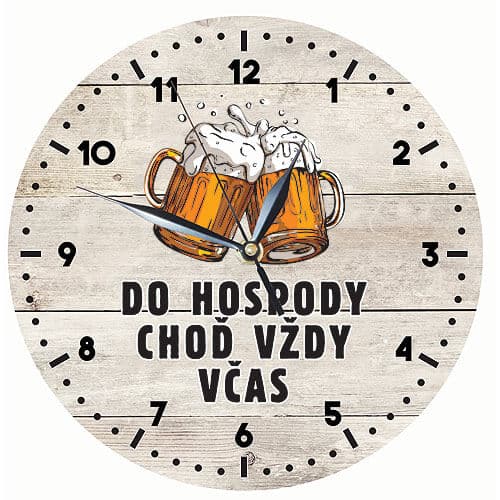 Wooden Wall Clock for a Beer Lover