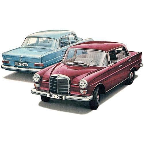 Retro T-shirt with a Vintage Mercedes Car Print