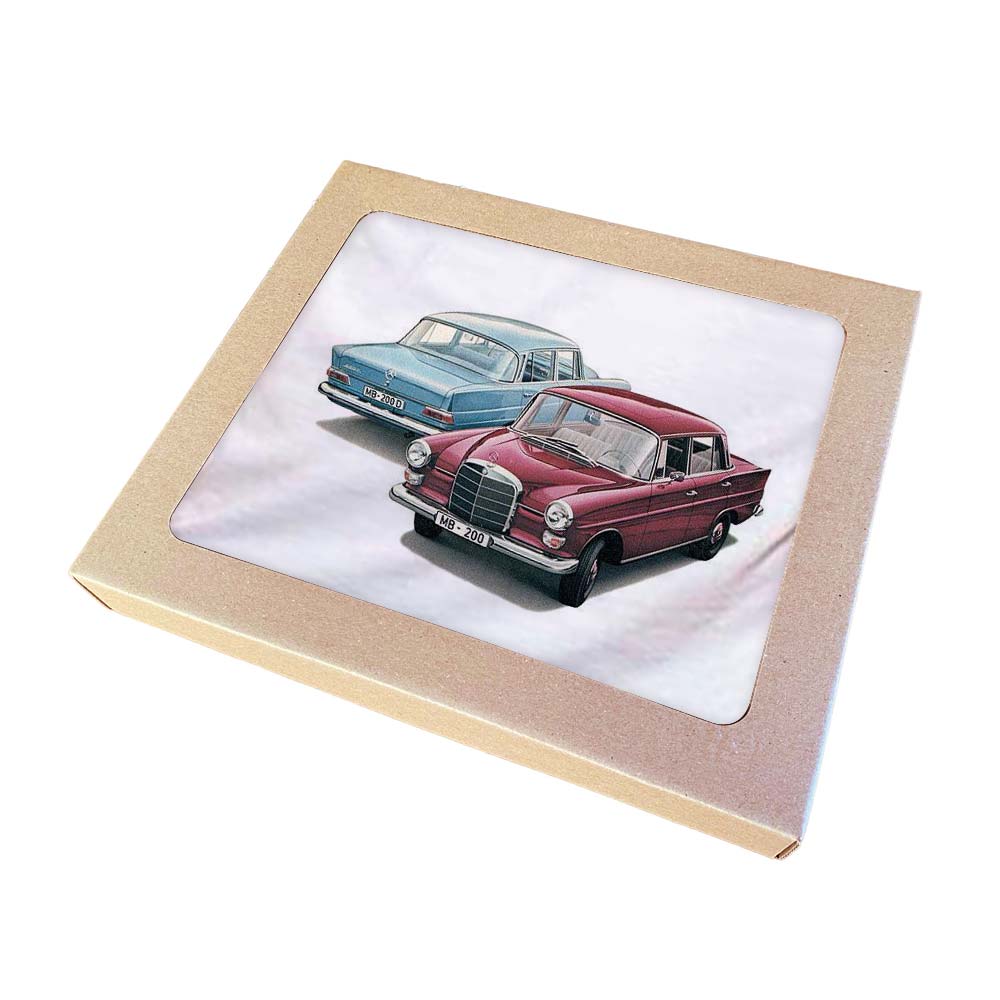 Retro T-shirt with a Vintage Mercedes Car Print
