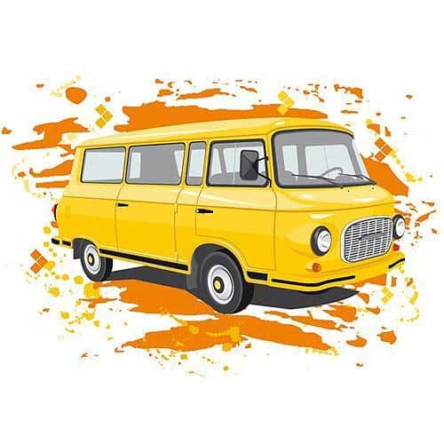 Men's Retro Barkas Car T-shirt