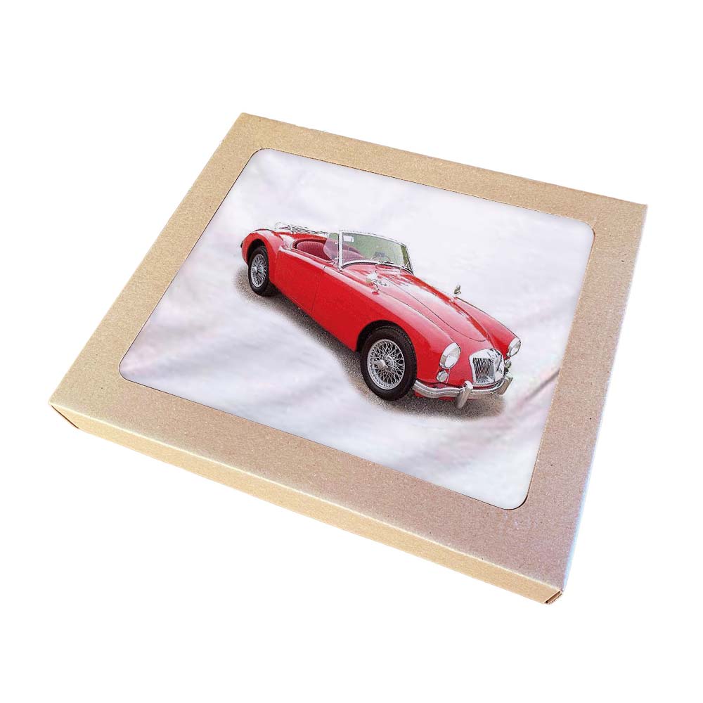 Men's Retro T-Shirt with Red Sports Car Print