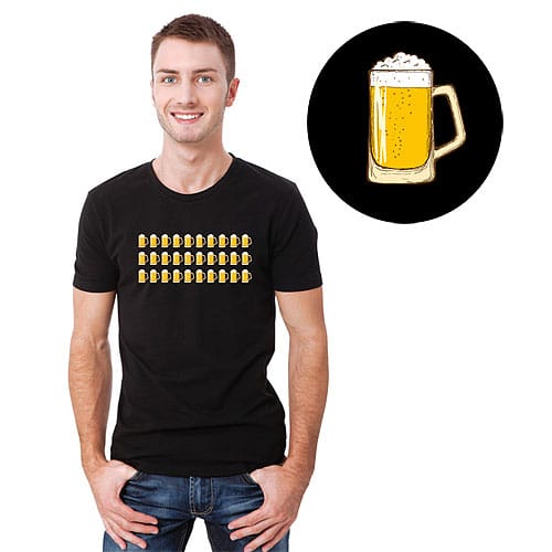 Men’s 30th Birthday T-shirt – Half-Litre Glasses