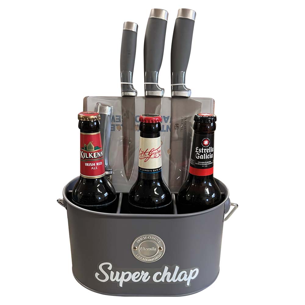 Super Guy Gift Box with Four-Piece Kitchen Knife Set