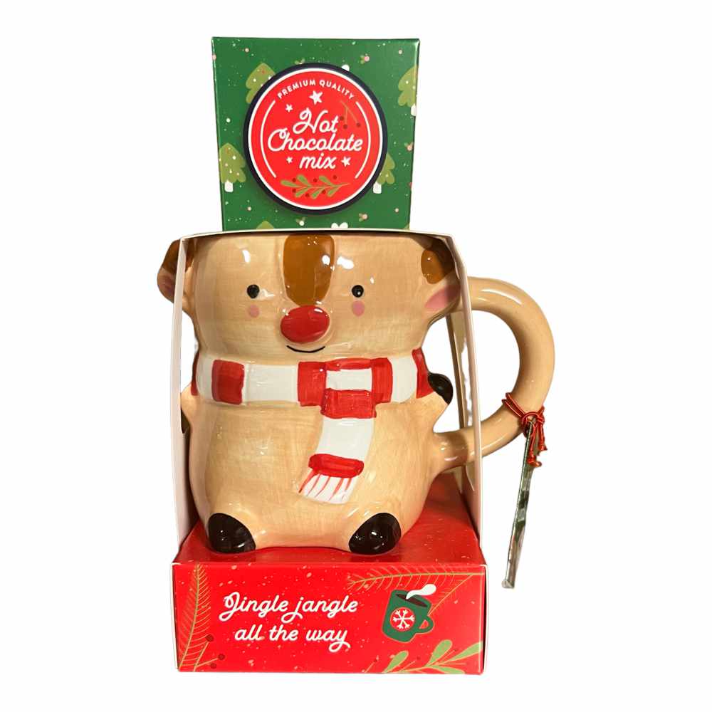 Christmas Hot Chocolate Mug Gift Set – Santa’s Friends