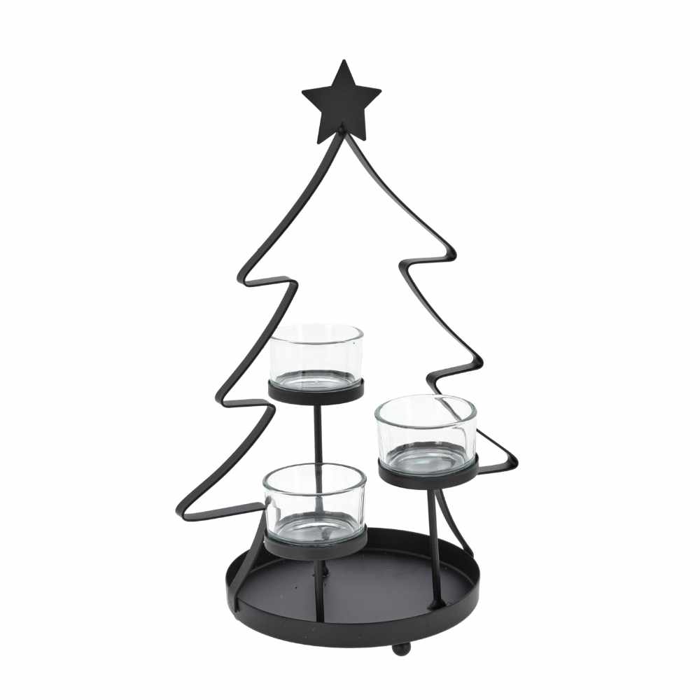 Metal Christmas Tree Tea Light Holder
