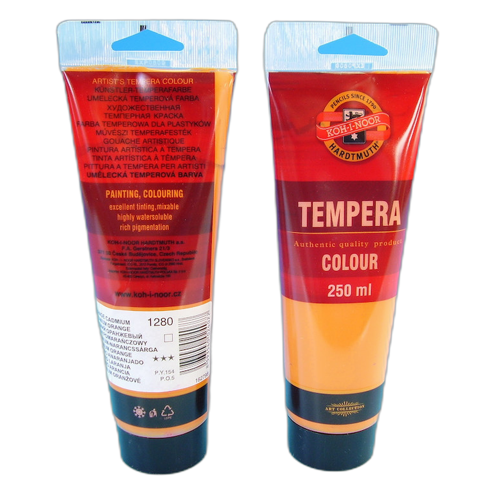 Koh-i-Noor Tempera Paint 250 ml 1280 Cadmium Orange